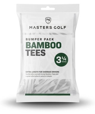 Masters Golf Bamboo Tees 83 mm (3 1/4"), Bumper Bag 85 tees, białe