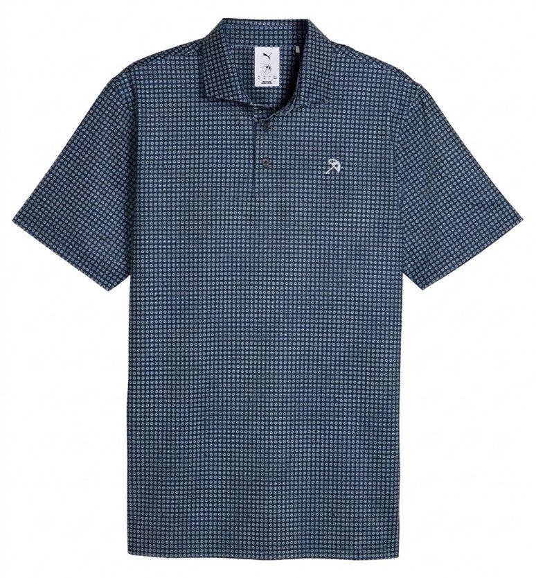 Puma X Arnold Palmer MATTR Geo męskie polo, deep navy/lemon butter