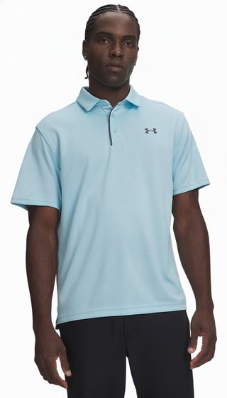 Under Armour Tech męskie polo, opal blue/pitch gray