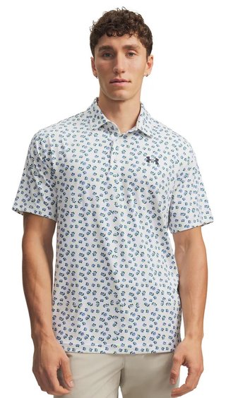 Under Armour Playoff 3.0 Printed męskie polo, białe