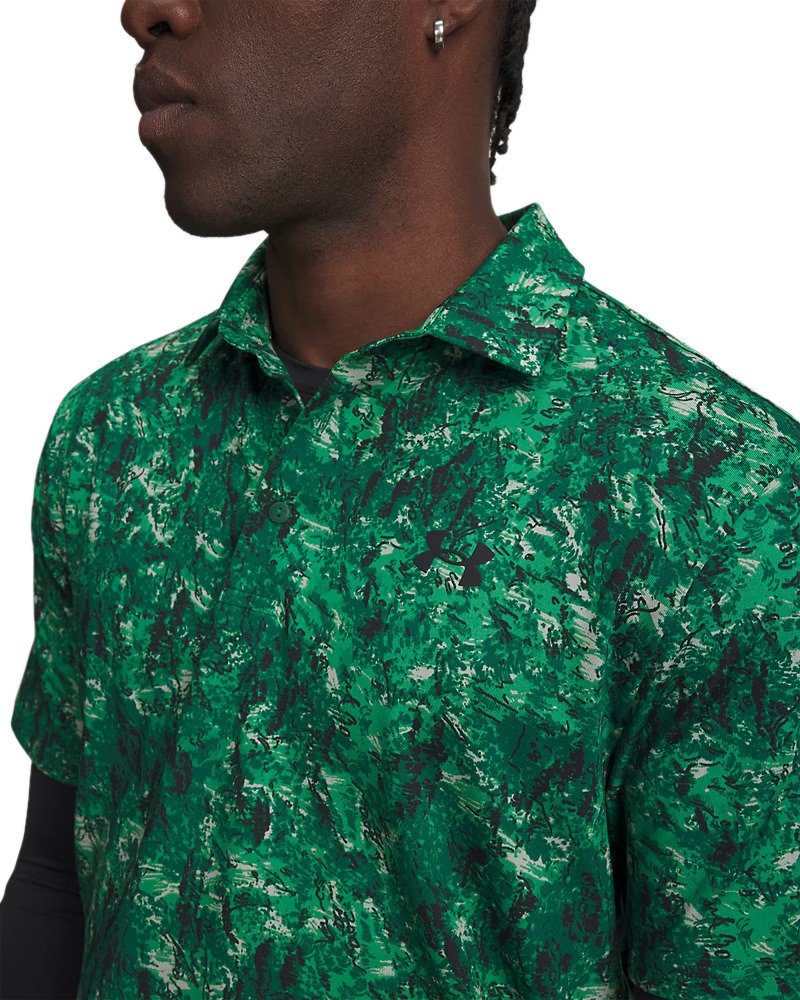Under Armour Playoff 3.0 Printed męskie polo, zielone