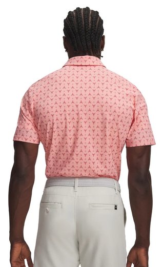 Under Armour Drive Chill Printed pánské polo, posh pink/claret