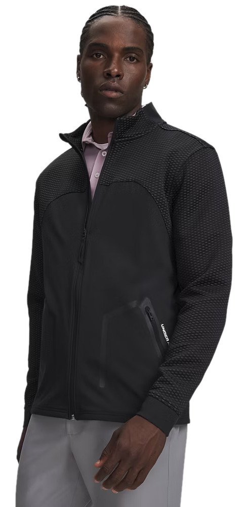 Under Armour Drive Pro Hybrid FZ męska bluza, czarno/biała
