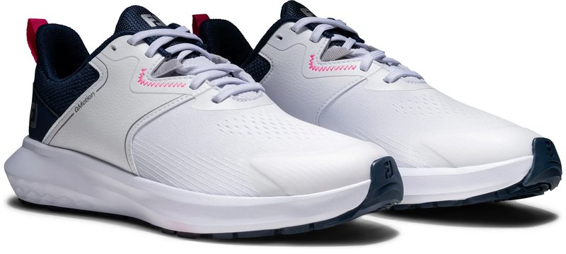 FootJoy Qmotion damskie buty golfowe, biało/niebiesko/różowe