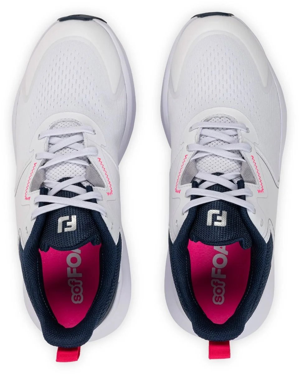 FootJoy Qmotion damskie buty golfowe, biało/niebiesko/różowe