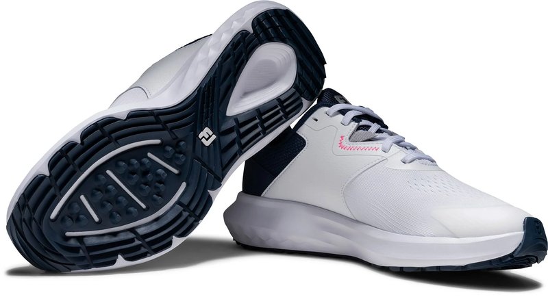 FootJoy Qmotion damskie buty golfowe, biało/niebiesko/różowe