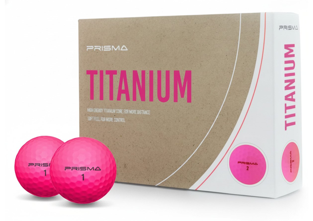 Prisma Titanium piłki golfowe (12 piłek), różowe