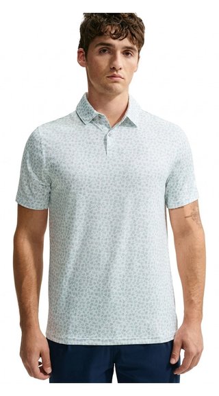 Nike Velocity Micro Print męskie polo, jade horizon/białe