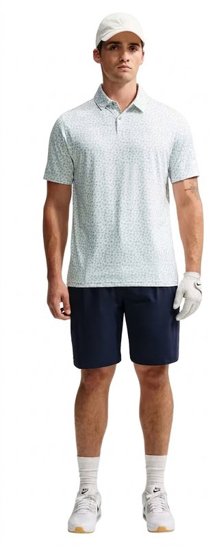 Nike Velocity Micro Print męskie polo, jade horizon/białe