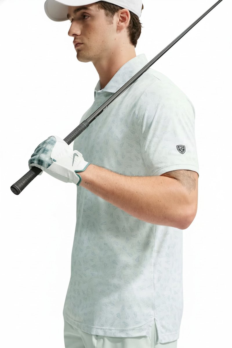 Nike Par Dri-FIT Grass Print męskie polo, białe