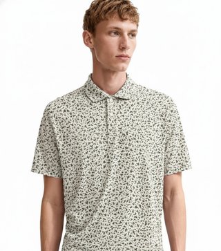 Nike Par Microprint Birds męskie polo, light orewood brown