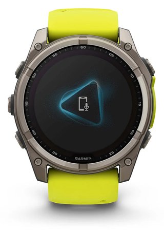 Garmin fenix® 8 – 51 mm, Solar, Sapphire, Titanium with Yellow/Graphite silicone band