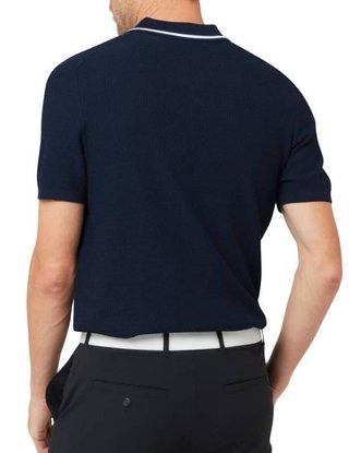 Callaway Textured sweater męskie polo, peacoat