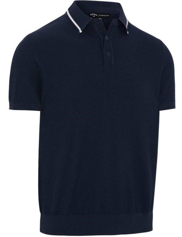 Callaway Textured sweater męskie polo, peacoat