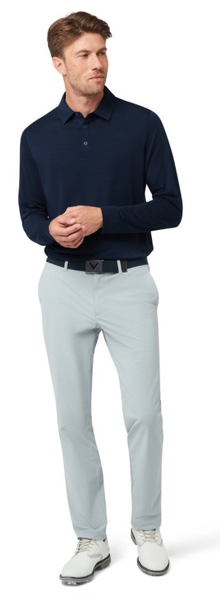 Callaway Soft Touch Long Sleeve męskie polo, peacoat