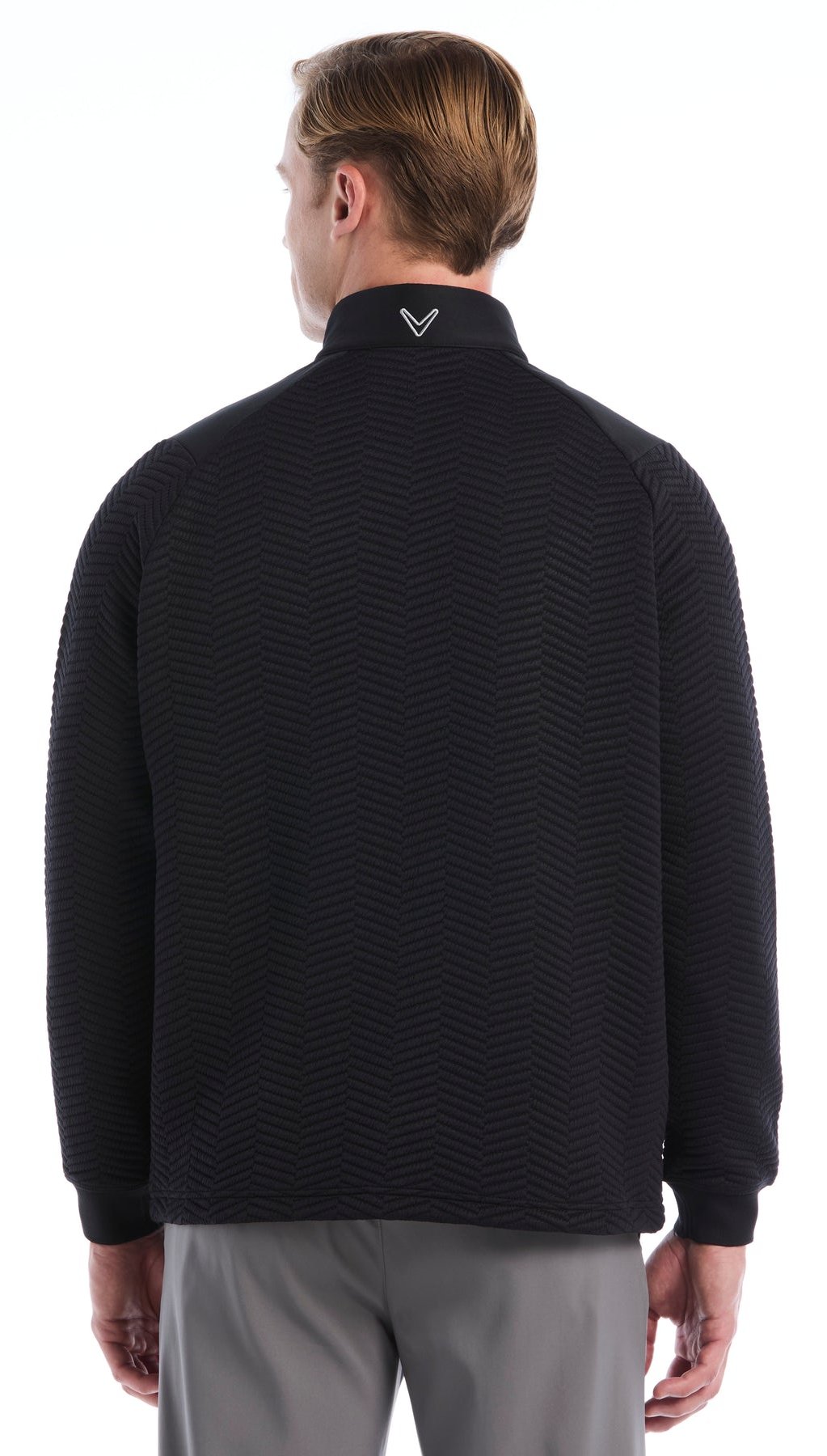 Callaway Chev Jacquard męski sweter, caviar
