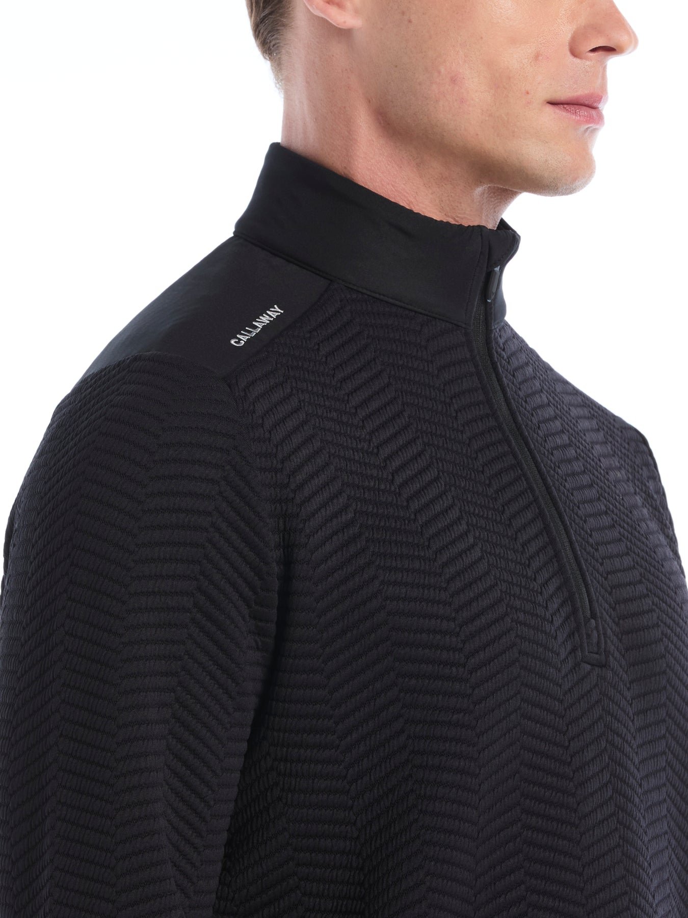 Callaway Chev Jacquard męski sweter, caviar