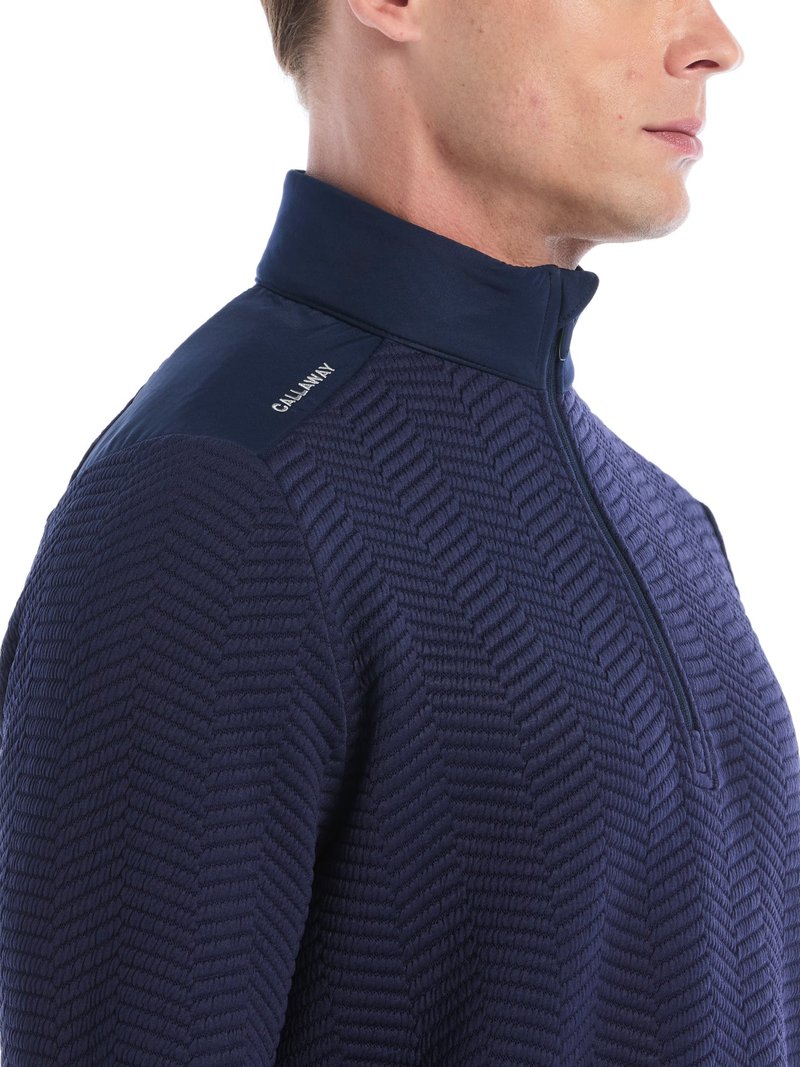 Callaway Chev Jacquard męski pullover, peacoat