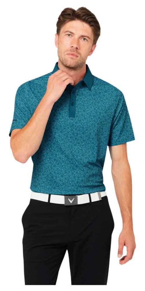 Callaway Confetti Tee Print męskie polo, blue coral