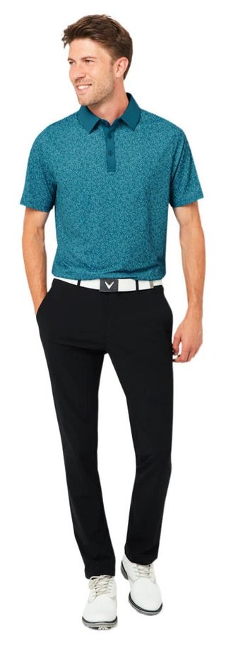 Callaway Confetti Tee Print męskie polo, blue coral