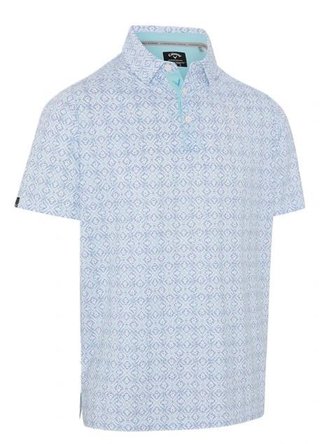 Callaway Printed Fractal Chev męskie polo, białe