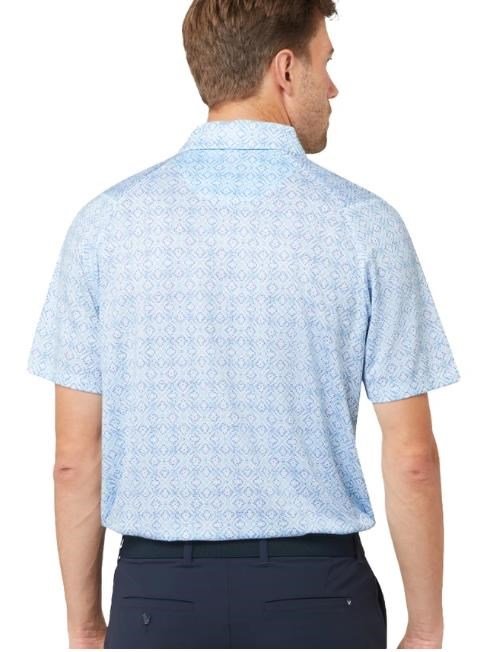 Callaway Printed Fractal Chev męskie polo, białe