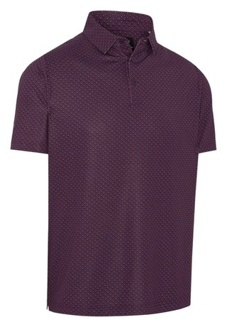 Callaway Trademark Golf Printed męskie polo, italian plum