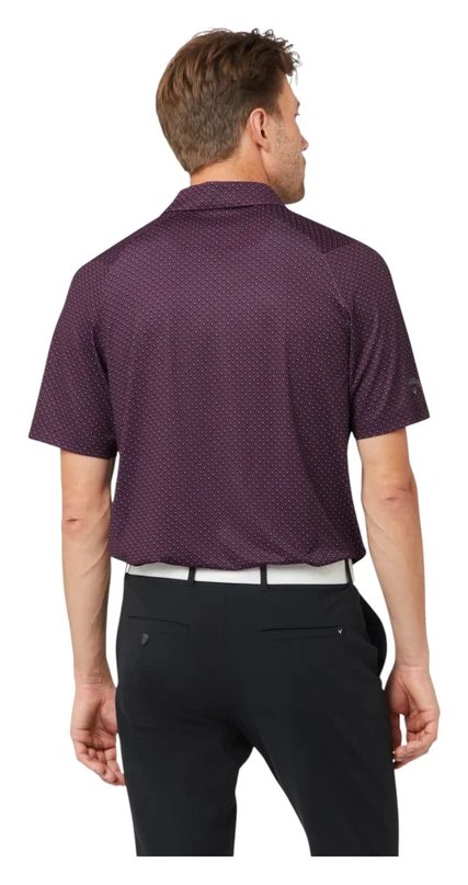 Callaway Trademark Golf Printed męskie polo, italian plum