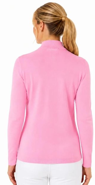 Callaway Soft Stretch Zip-Neck damski sweter, cherry blossom