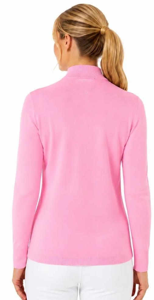 Callaway Soft Stretch Zip-Neck damski sweter, cherry blossom