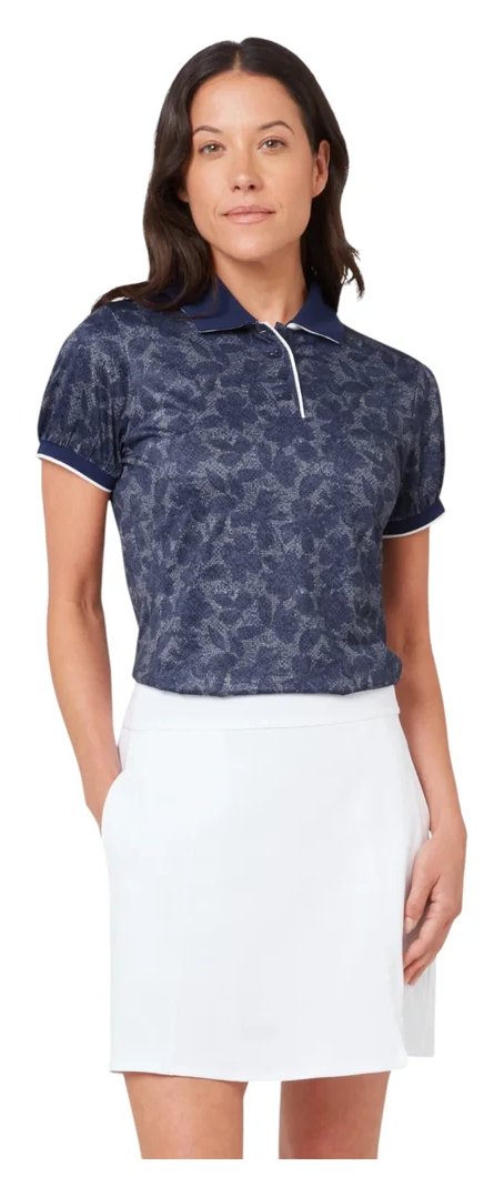 Callaway Rib Tim Printed damskie polo, blue depths