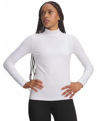 Under Armour ColdGear Mock Long Sleeve damska koszulka z długim rękawem, biała