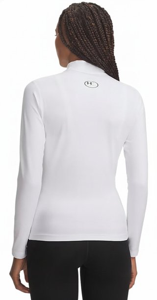 Under Armour ColdGear Mock Long Sleeve damska koszulka z długim rękawem, biała