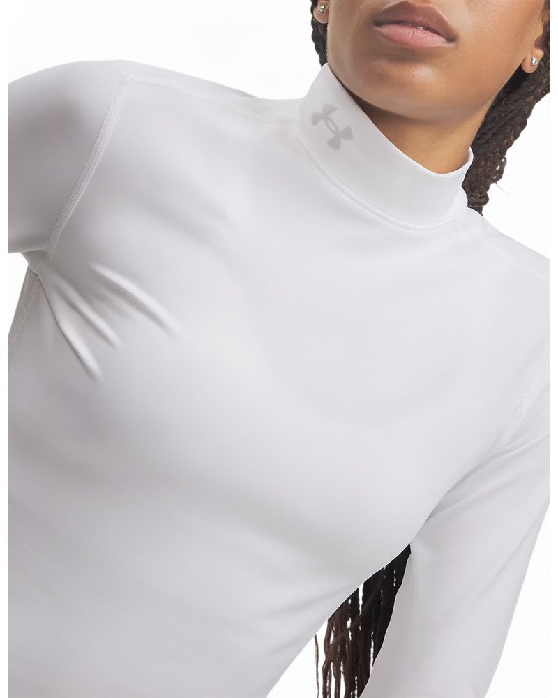 Under Armour ColdGear Mock Long Sleeve damska koszulka z długim rękawem, biała