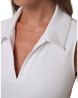 Travis Mathew Skyloft Light Sleeveless damskie polo, białe