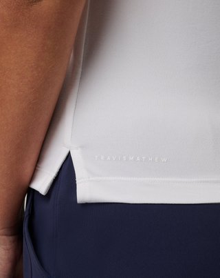 Travis Mathew Skyloft Light Sleeveless damskie polo, białe