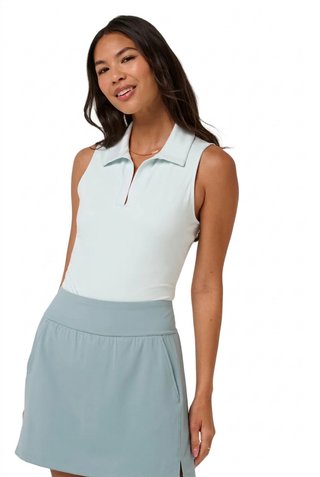 Travis Mathew Skyloft Light Sleeveless damskie polo, heather cloudwash