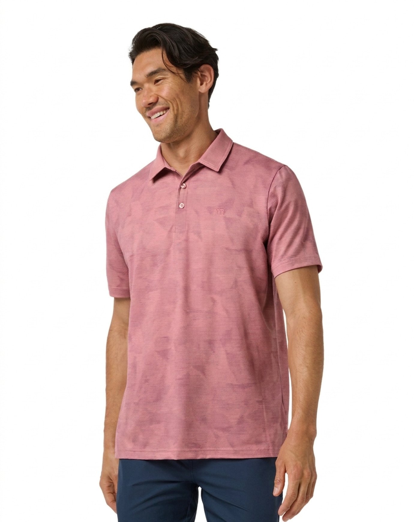Travis Mathew Featherweight Backnine męskie polo, mauveglow