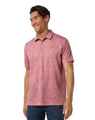 Travis Mathew Featherweight Backnine męskie polo, mauveglow