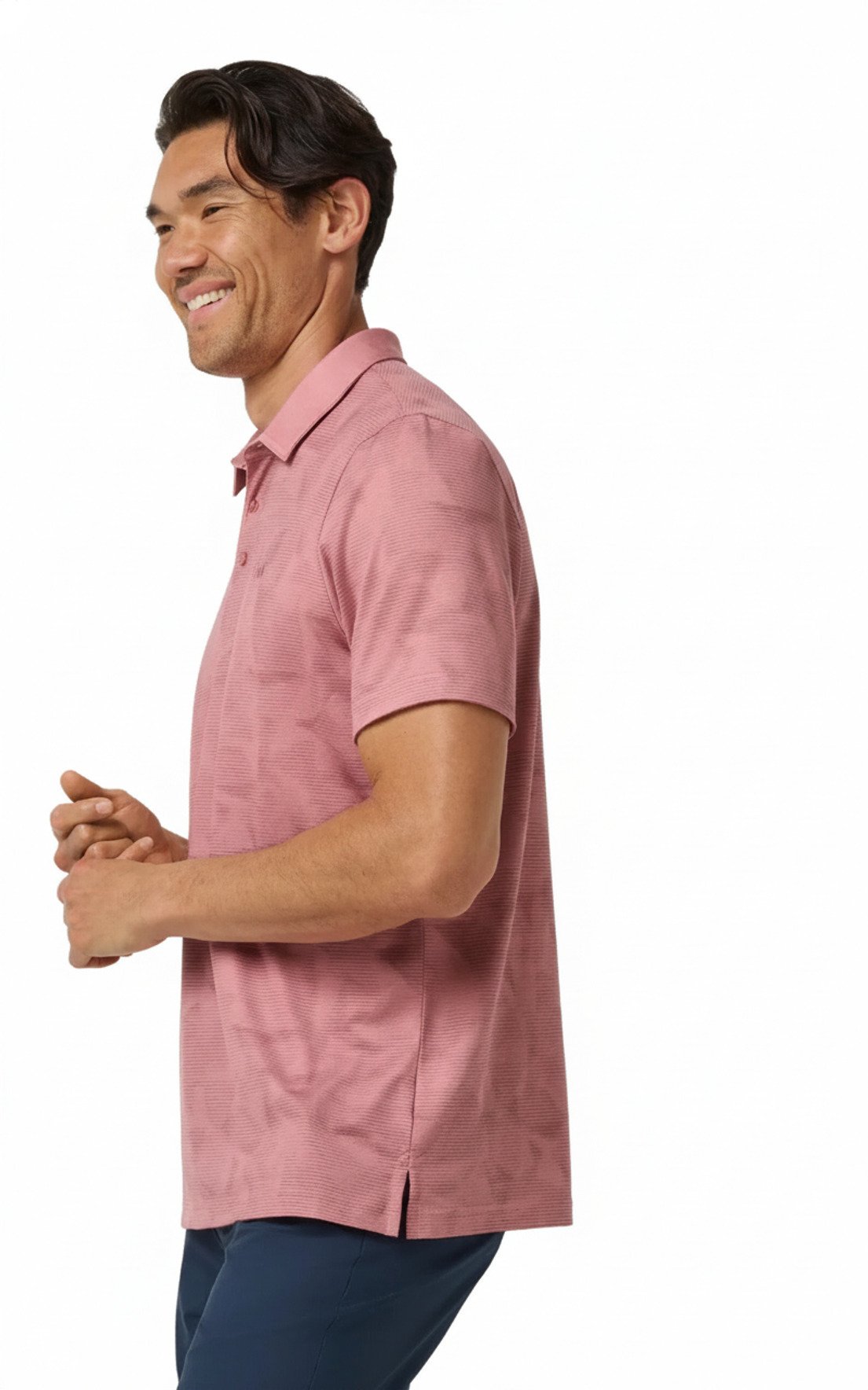 Travis Mathew Featherweight Backnine męskie polo, mauveglow