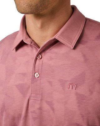 Travis Mathew Featherweight Backnine męskie polo, mauveglow
