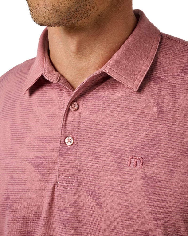 Travis Mathew Featherweight Backnine męskie polo, mauveglow
