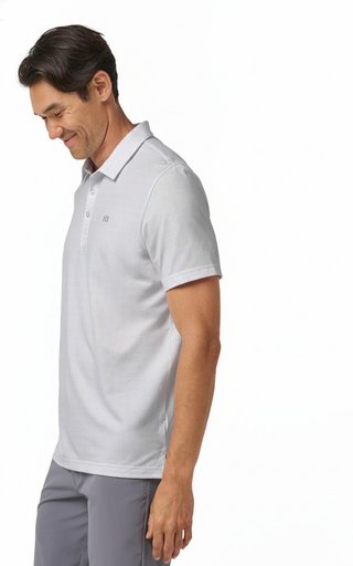 Travis Mathew Featherweight Trophy Ready męskie polo, białe