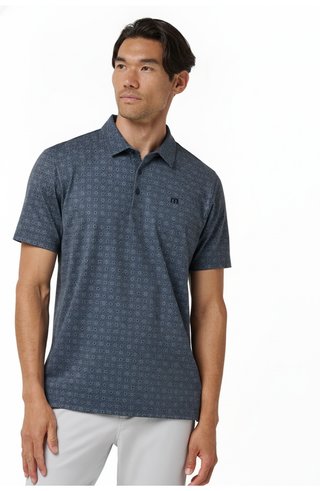 Travis Mathew Featherweight Trophy Ready męskie polo, total eclipse