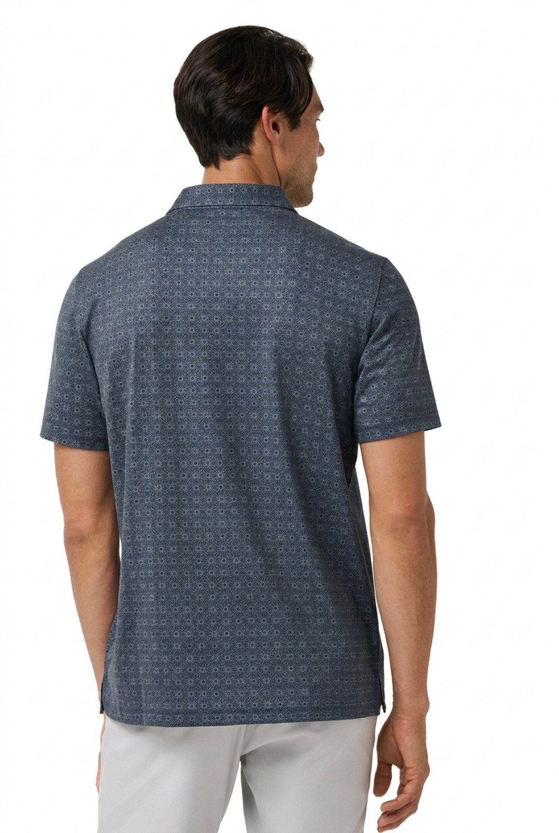 Travis Mathew Featherweight Trophy Ready męskie polo, total eclipse