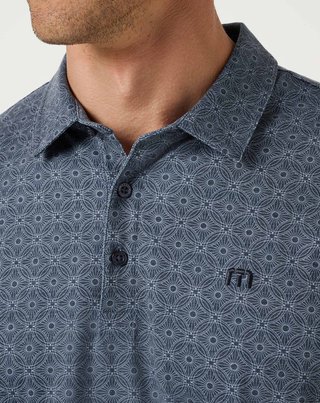 Travis Mathew Featherweight Trophy Ready męskie polo, total eclipse