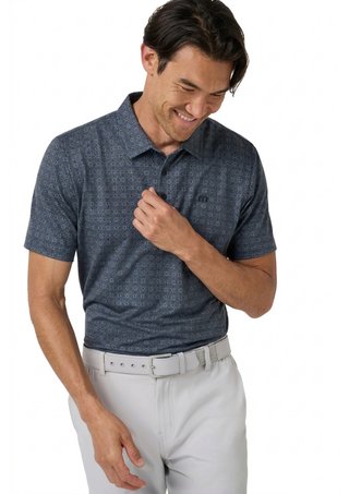 Travis Mathew Featherweight Trophy Ready męskie polo, total eclipse