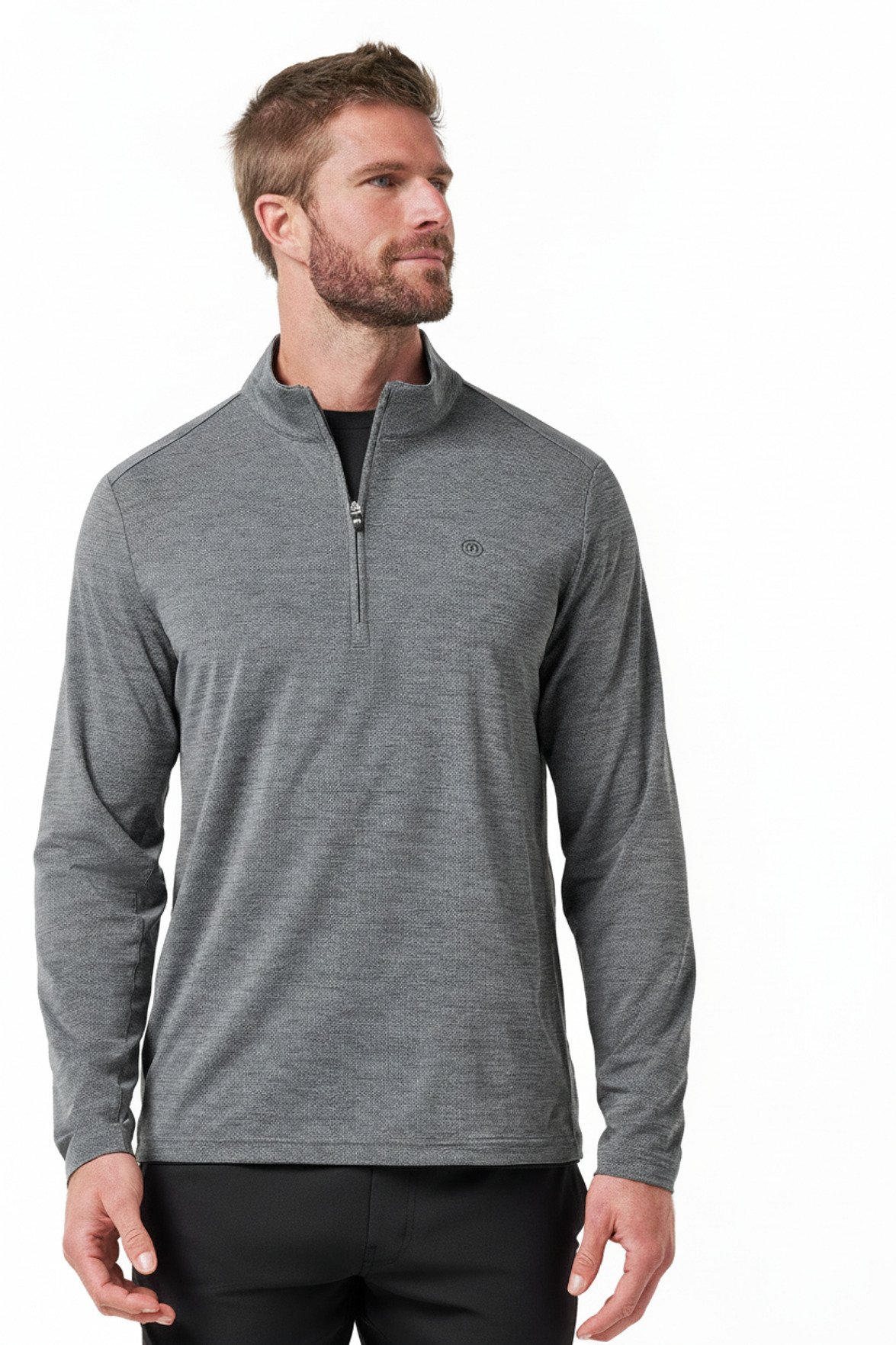Travis Mathew Heater Pro 1/4Zip męska bluza, heather grey