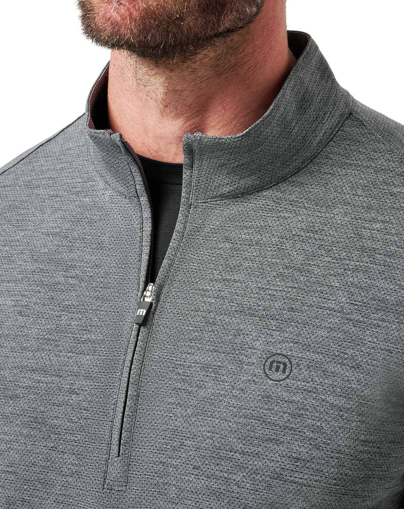 Travis Mathew Heater Pro 1/4Zip męska bluza, heather grey