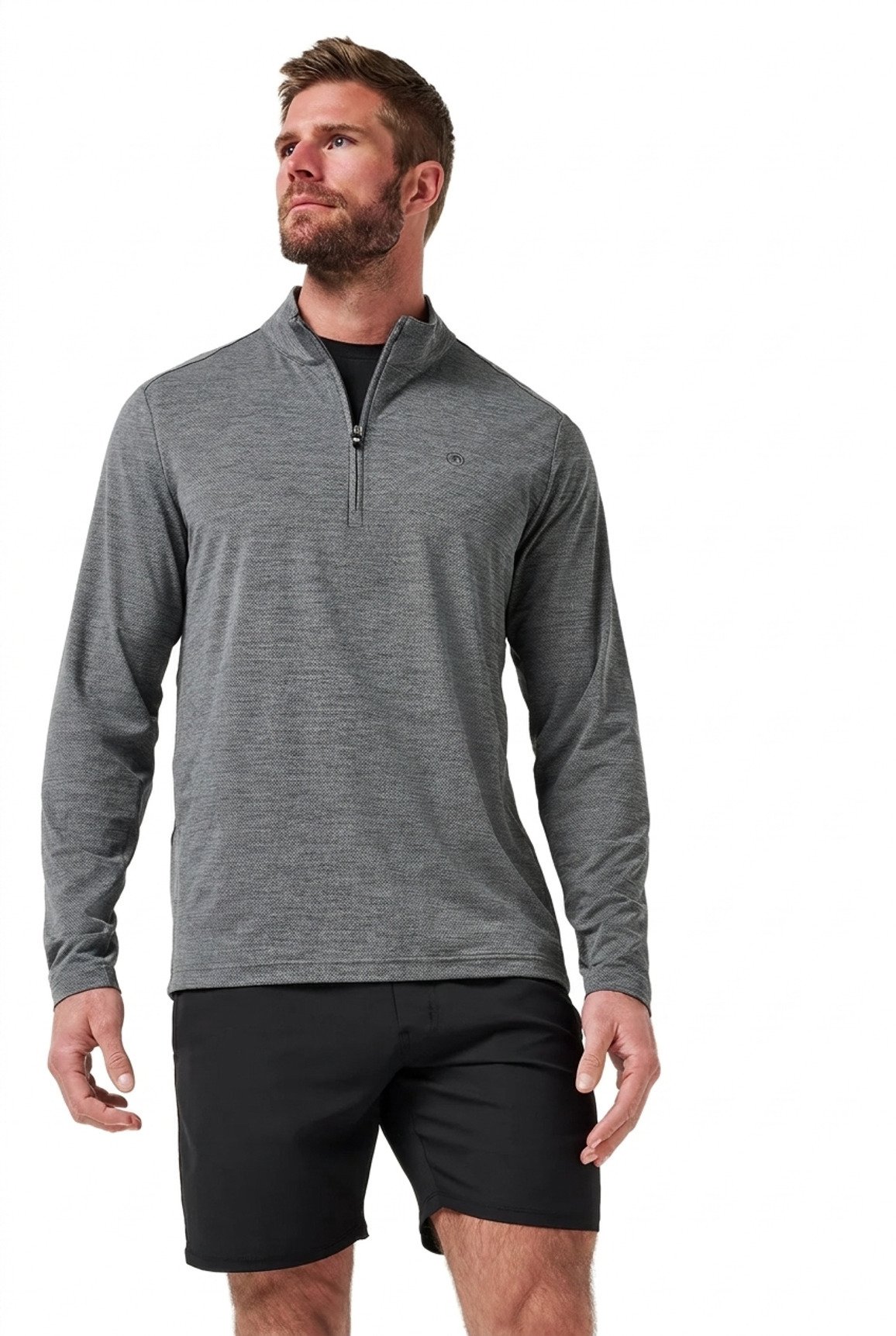 Travis Mathew Heater Pro 1/4Zip męska bluza, heather grey